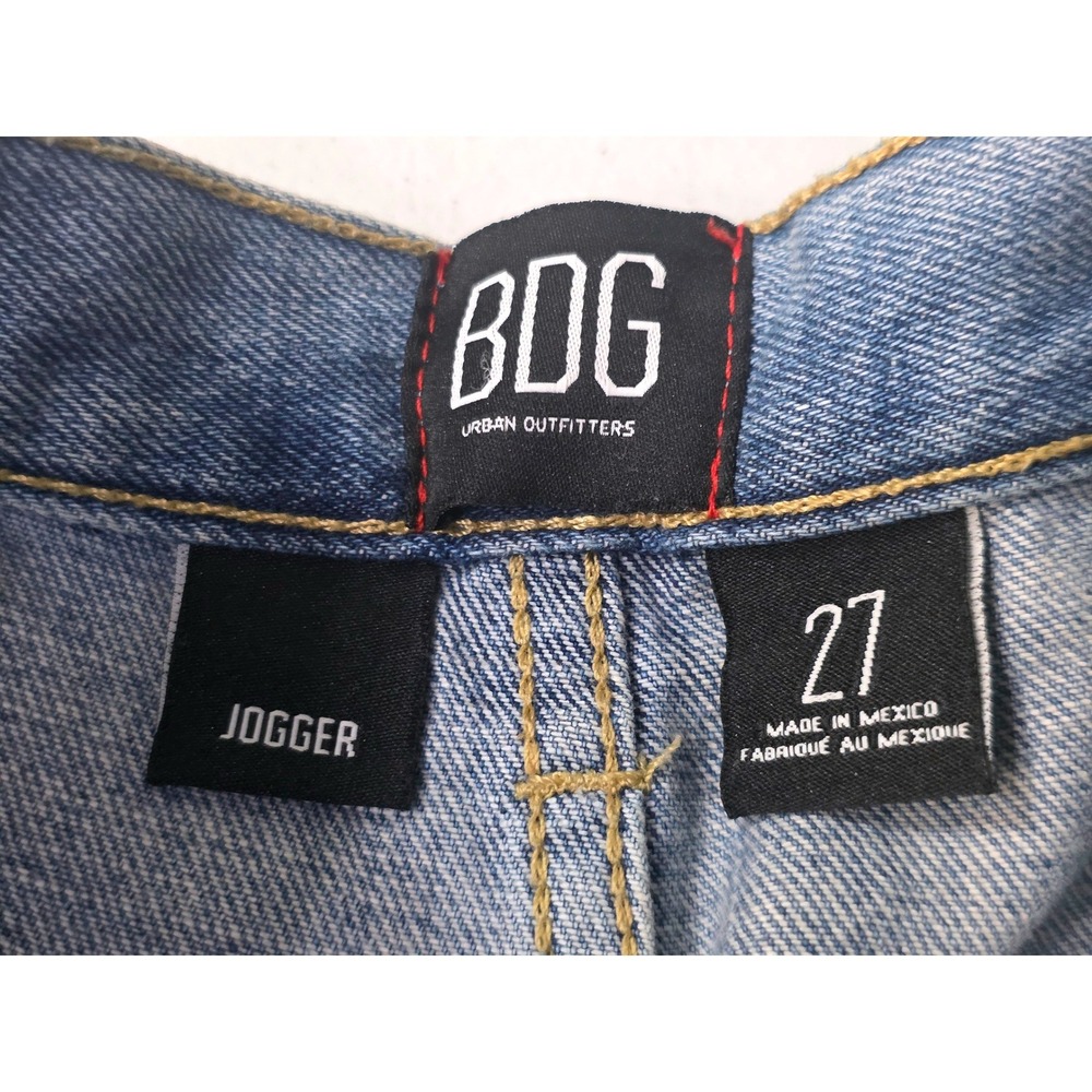 BDG Urban Outfitters Womens High Rise Cargo Jogger Jeans Blue Medium Wash 30W - Picture 9 of 10